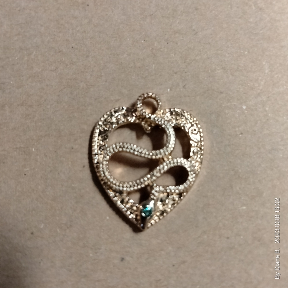 Gold Heart w/ snake